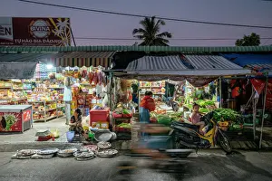 Produce Prints: Food Shop at night, Ganh Dau, Phu Quoc Island, Vietnam