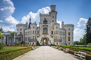 Images Dated 26th November 2019: Footpath leading to historic Hluboka Castle, South Bohemian Region, Czech Republic