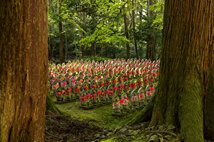 Shiga Prefecture Prints: Forest of a 1000 Buddhas, Kongorin-ji Temple, Shiga Prefecture, Japan
