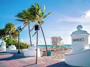 Fort Lauderdale Beach Sebastian Street Beach Promenade Fort Lauderdale, Florida, USA