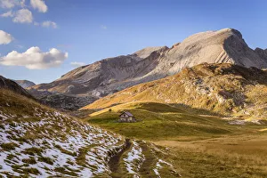 Belluno District Prints: Fosses Alp with mount Croda del Beco, Cortina d Ampezzo, Belluno district, Veneto