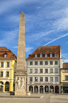 Marktplatz Prints: Fountain in Market Square (Marktplatz), Wurzburg, Bavaria, Germany