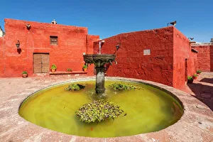 La Ciudad Blanca Prints: Fountain at Monastery of Santa Catalina de Siena