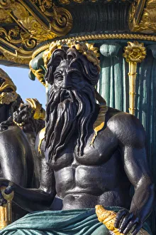 8th Arrondissement Prints: Fountain at Place de la Concorde, Paris, France