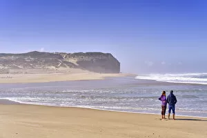 Images Dated 6th April 2022: Foz do Arelho beach and Bom Sucesso beach. Caldas da Rainha, Portugal