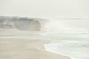 Images Dated 24th May 2011: Foz do Arelho seashore in a foggy day. Portugal