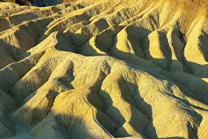 Full frame abstract shot of natural rock formations at Zabriskie Point, Death Valley National Park, Eastern California, California, USA