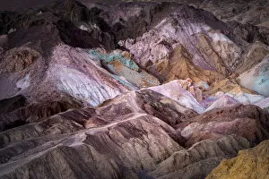 Desolate Gallery: Full frame shot of colorful rock details at Artists Palette