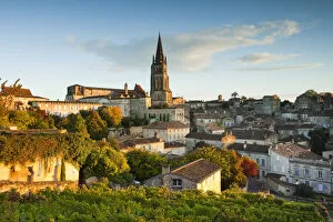 Images Dated 8th August 2011: France, Aquitaine Region, Gironde Department, St-Emilion, wine town, town view with