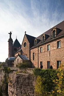 Images Dated 11th March 2011: France, Bas-Rhin, Alsace Region, Mont Ste-Odile, hilltop convent