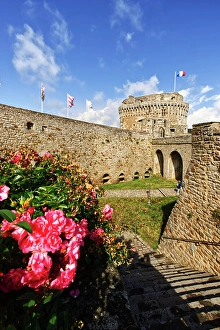 Cotes Darmor Prints: France, Brittany, Bretagne. Côtes-d'Armor. Dinan. Old part of the city. The Castle