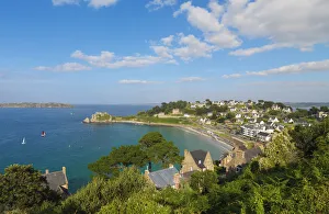Perros Guirec Prints: France, Brittany, Cote d armor, Perros-Guirec, Overview of town