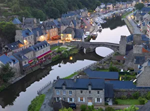 Dinan Prints: France, Brittany, Cote d Emeraude (Emerald Coast), Cotes d Armor, Dinan, town