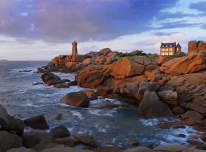 France, Brittany, Cote de Granit Rose (Pink Granite Coast), Cotes d Armor, Tregastel