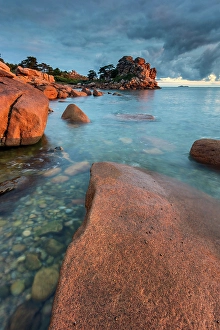 Cotes Darmor Prints: France, Brittany, Cotes d'Armor, Cote de Granit Rose