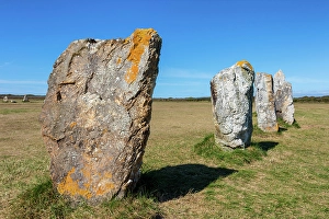 Lagatjar Prints: France, Brittany, Finistere, Camaret-sur-Mer, rows of stone, Lagatjar