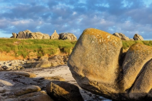 Brittany Prints: France, Brittany, Finistere, Plage de Meneham coast