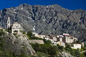 Images Dated 21st November 2012: France, Corsica, Haute-Corse Department, La Balagne Region, Montemaggiore, elevated