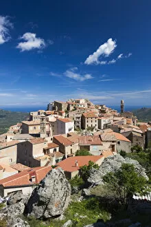 Images Dated 21st November 2012: France, Corsica, Haute-Corse Department, La Balagne Region, Speloncato, elevated town
