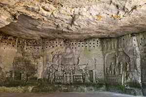 Bas Relief Prints: France, Dordogne, Perigord, Brantome, troglodyte caves