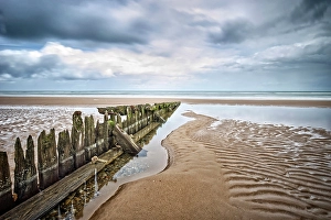 English Channel Prints: France. Francia. Normandy, Normandie, English Channel. Omaha Beach