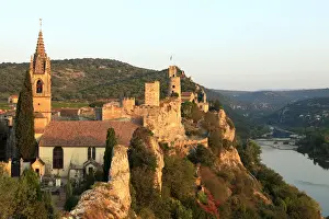 Nimes Prints: France, Gard, Ardeche: Aiguaze listed among the most beautiful villages of France