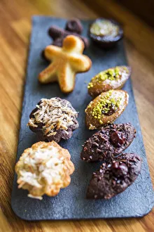 Images Dated 14th July 2020: France, Guadalupe, Pointe-a-Pitre, Small pastries by the pastry chef Fabienne Youyoutte