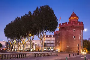 France, Languedoc-Roussillon, Pyrenees-Orientales Department, Perpignan, Le Castillet-Casa