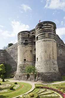 Loire Valley Gallery: France, Loire Valley, Angers Castle, The Castle Walls