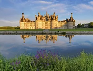 Images Dated 30th July 2012: France, Loire valley, Chateau de Chambord, detail of towers