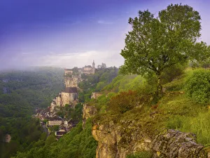 South West Of France Prints: France, Lot, Midi Pyrenees, Rocamadour, Natural regional parc Causses du Quercy, UNESCO