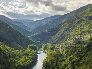 Images Dated 24th October 2019: France, Lozere, Longuedoc-Roussillon, Gorges du Tarn, overview
