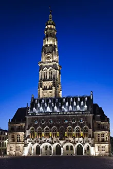 France, Nord-Pas de Calais Region, Arras, town hall and tower