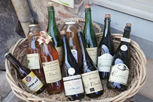 Honfleur Gallery: France, Normandy, Honfleur, Liquor Shop display of Cider Bottles