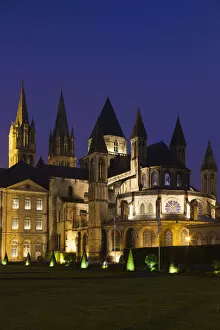 Images Dated 3rd December 2012: France, Normandy Region, Calvados Department, Caen, Abbaye Aux Hommes abbey and Eglise