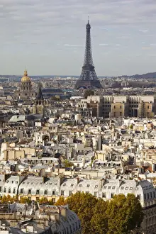 Paris Region Prints: France, Paris, elevated city view from the Cathedrale Notre Dame cathedral