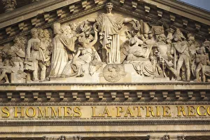 Latin Quarter Prints: France, Paris, Latin district, the Pantheon, close-up
