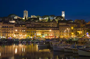 France, Provence-Alpes-Cote d Azur, Cannes, Old Town Le Suquet, Vieux Port (Old