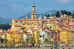 Cote Dazur Prints: France, Provence, Cote d'Azur, region Alpes-Maritimes, Menton town