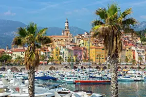 Cote Dazur Prints: France, Provence, Cote d'Azur, region Alpes-Maritimes, Menton town