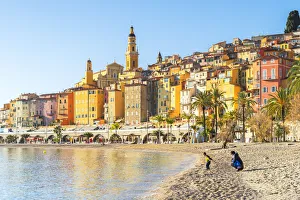 San Michele Arcangelo Prints: France, Provence, French Riviera Alps, Menton