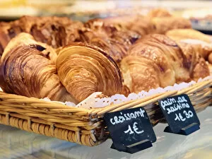 Images Dated 26th July 2012: France, Provence, Nimes, Croissants in bakery