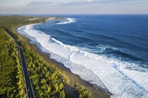 Images Dated 13th April 2022: France, Reunion Island, Pointe des Avirons, Landscape of the southern coast at Piton Saint-Leu