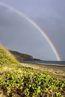 France, Reunion Island, Saint Paul, Rainbow landscape