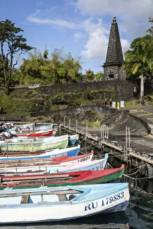 Images Dated 13th April 2022: France, Reunion Island, Sainte-Rose, Boats at Sainte-Roses port