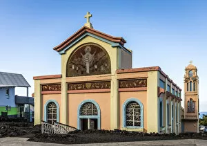 Images Dated 13th April 2022: France, Reunion Island, Sainte-Rose, Notre-Dame-des-Laves church