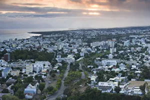 Images Dated 22nd September 2009: France, Reunion Island, St-Denis, city from La Montaigne, sunrise