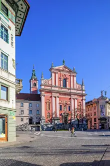 Ljubljana Prints: The Franciscan Church of the Annunciation and Hauptmann House