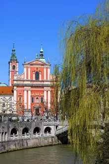 Ljubljana Prints: The Franciscan Church of the Annunciation and Preseren Monument