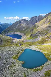 Brescia District Prints: Franco Tonolini refuge and Lake Rotondo in the beautiful Val Miller